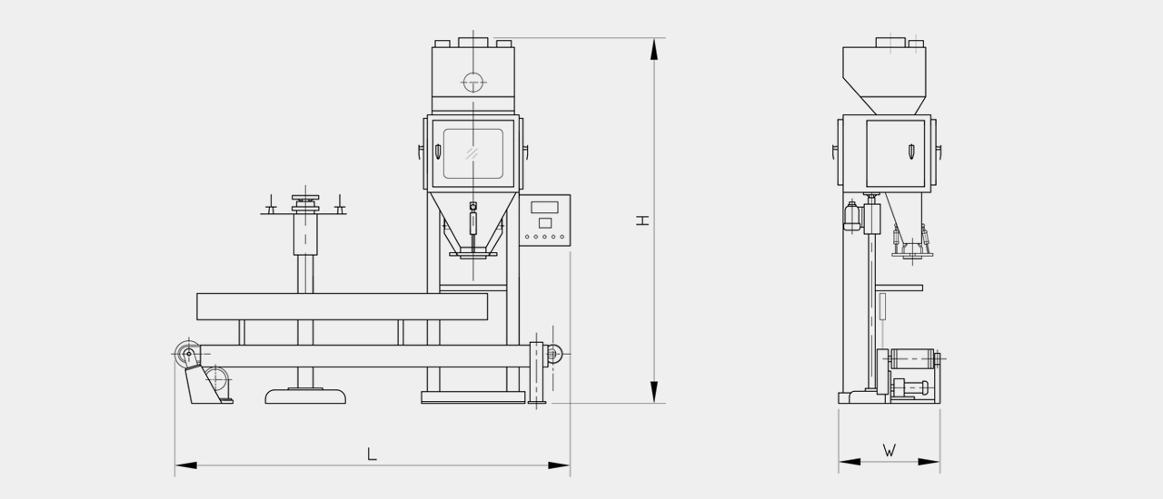 pellet feed packer drawing